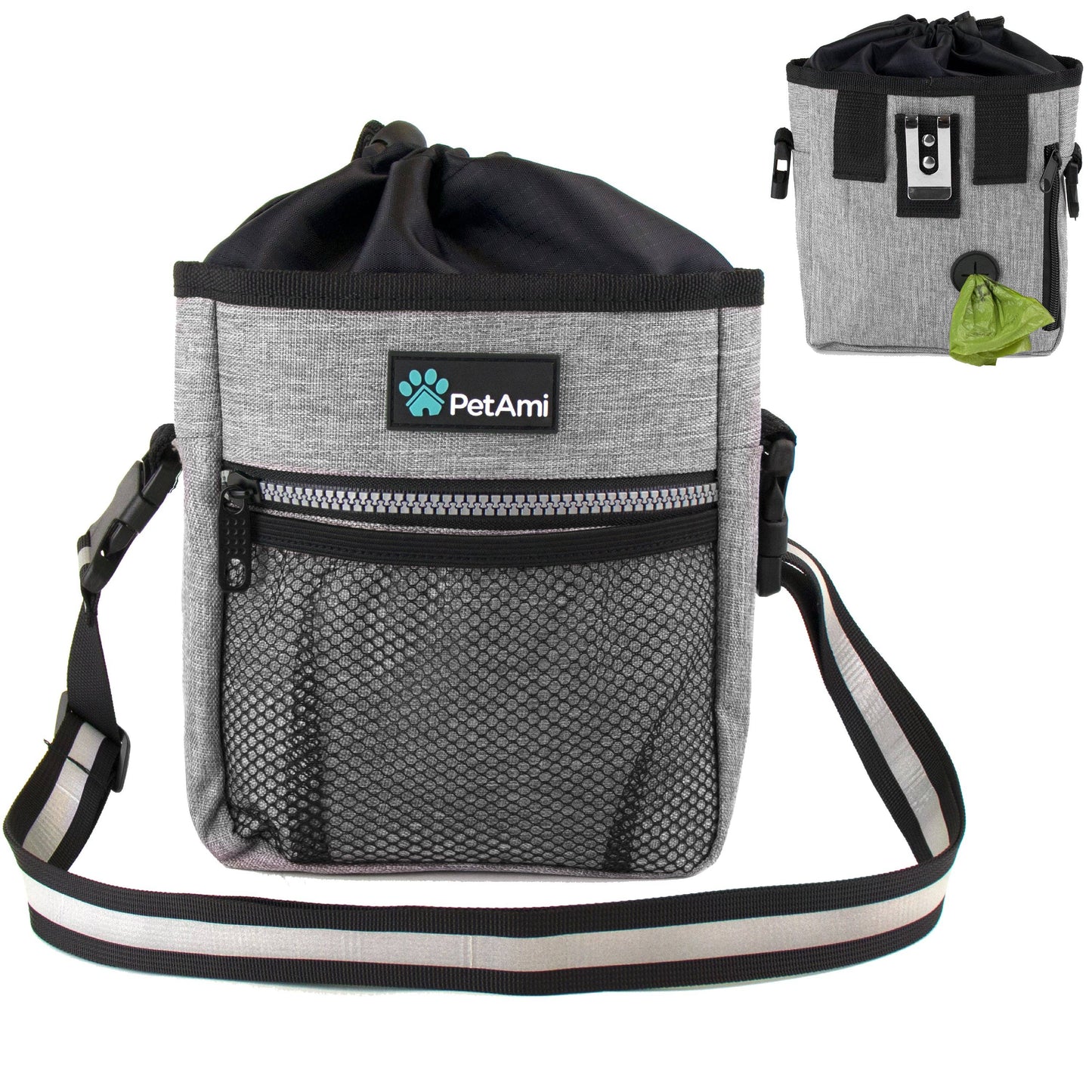 Everyday Dog Treat Training Pouch Bag: Heather Turquoise / One Size - 7" x 6.8" x 2.5" (LxWxH)
