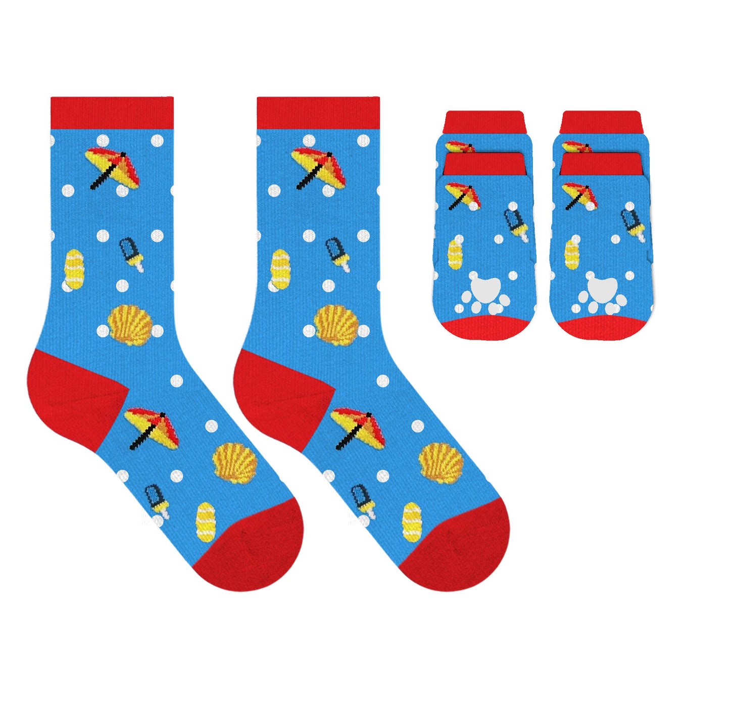 Matching Pet And Human Fun Socks - Summer Vibes