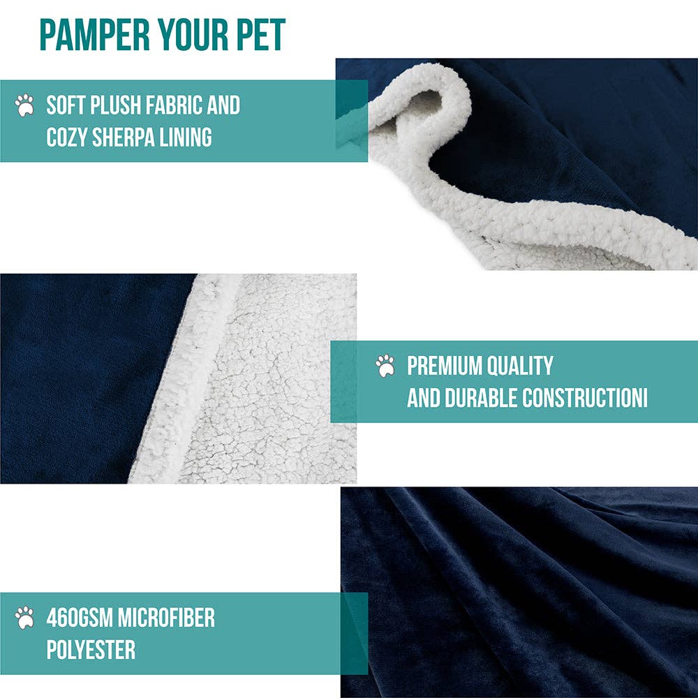 Fleece Pet Blanket: Checker Charcoal / X-Large - 60" x 80"