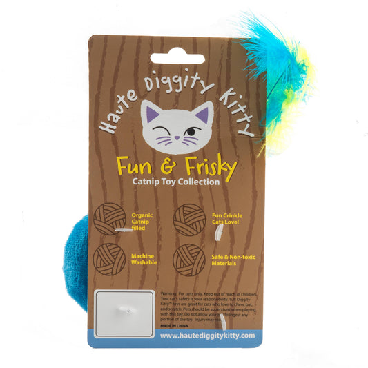 Kitty Clicquot Catnip Cat Toy with Feathers