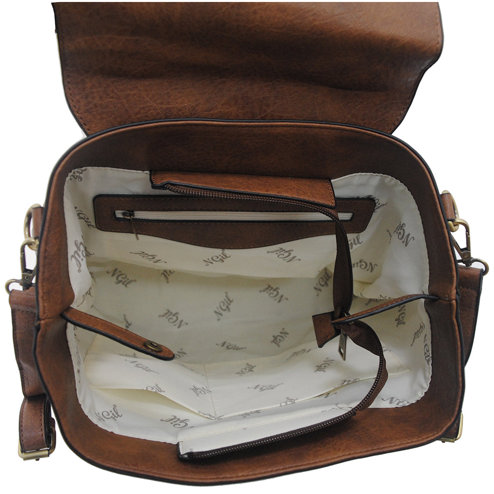 Sunflower Faux Leather NGIL Buckle Backpack