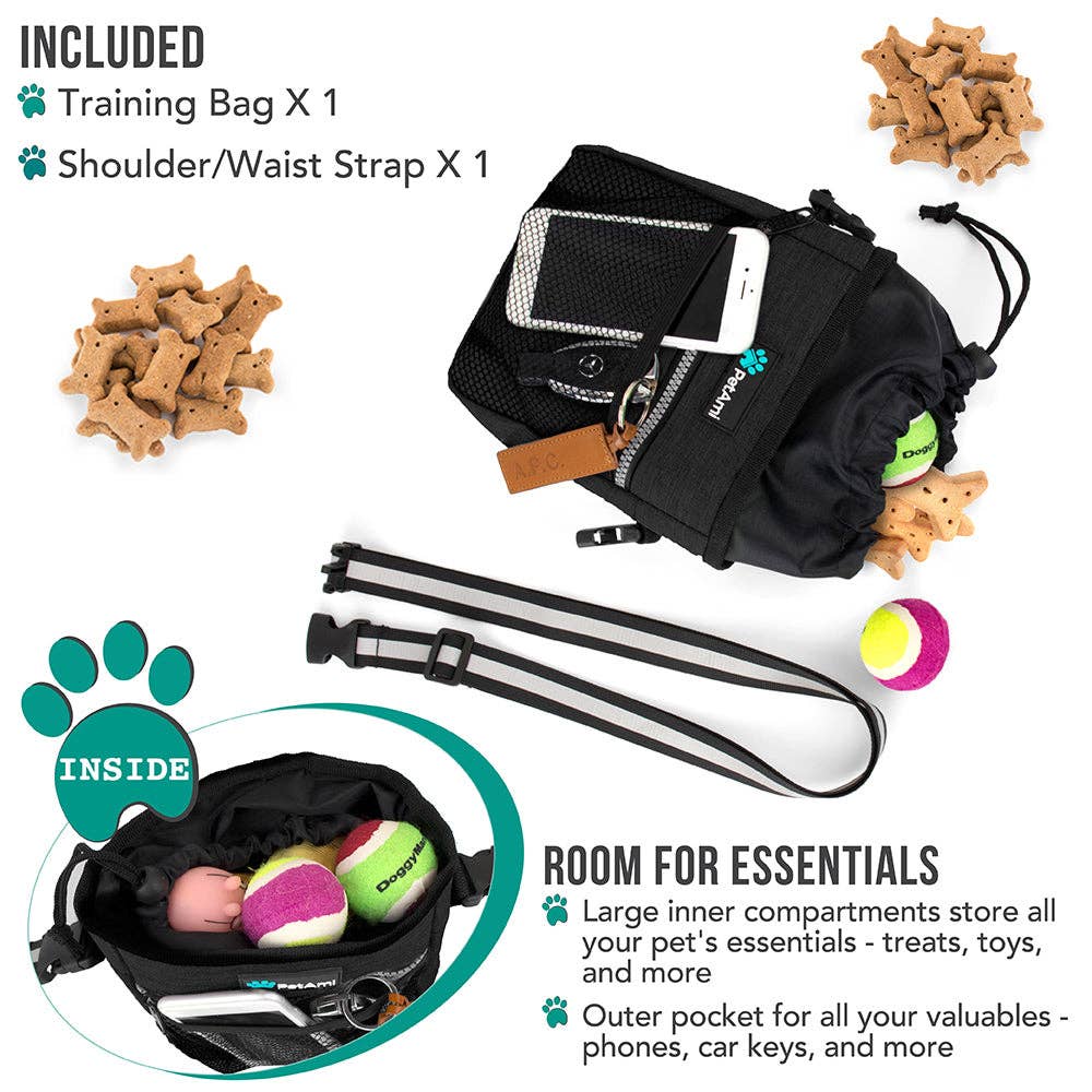 Everyday Dog Treat Training Pouch Bag: Heather Turquoise / One Size - 7" x 6.8" x 2.5" (LxWxH)