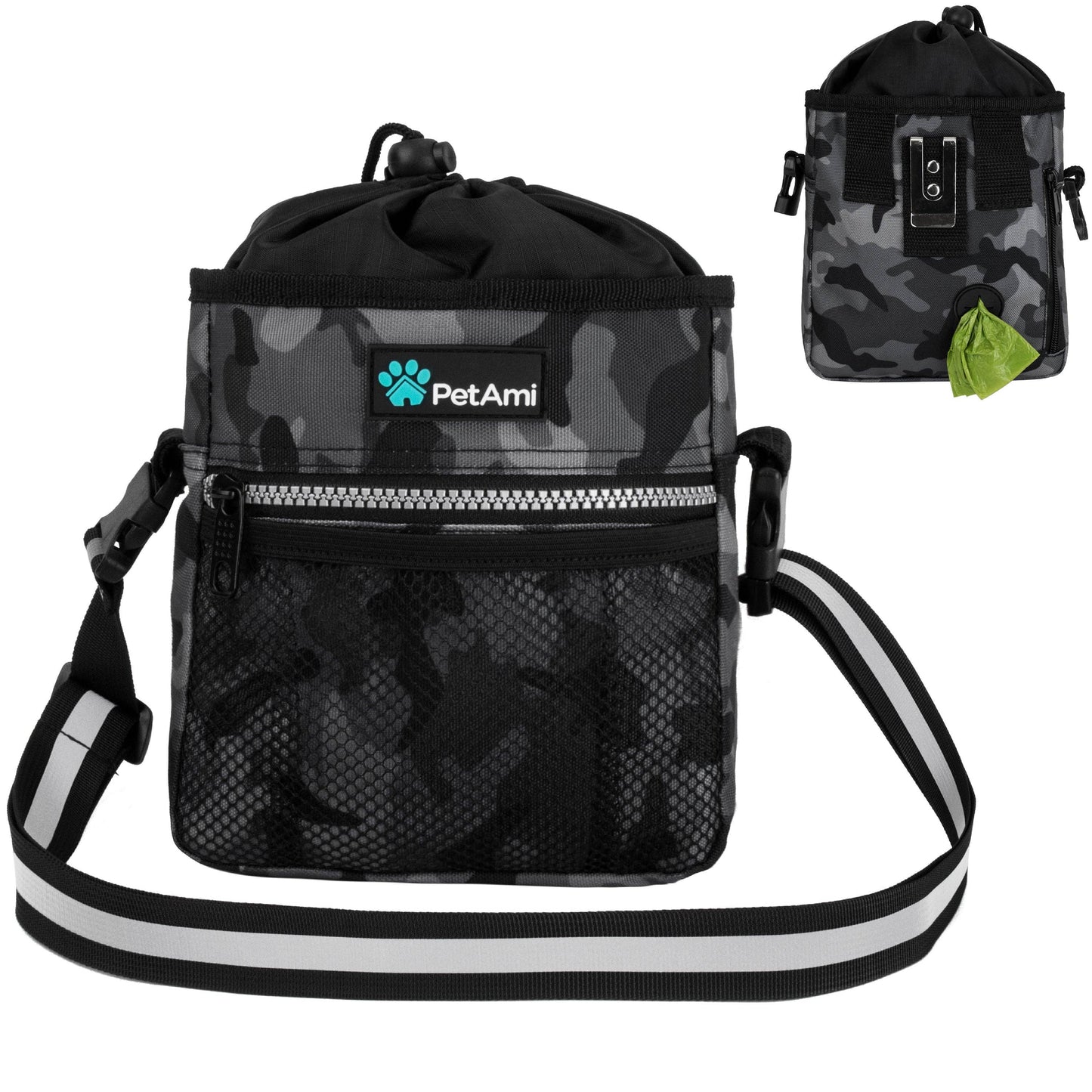 Everyday Dog Treat Training Pouch Bag: Heather Turquoise / One Size - 7" x 6.8" x 2.5" (LxWxH)