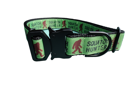 Squatch Hunter Nylon Dog Collar: XL YKK Plastic Buckle