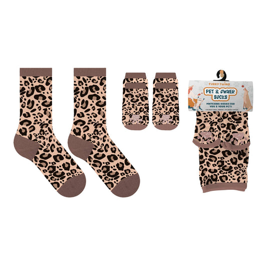 Matching Pet And Owner Fun Socks - Leopard