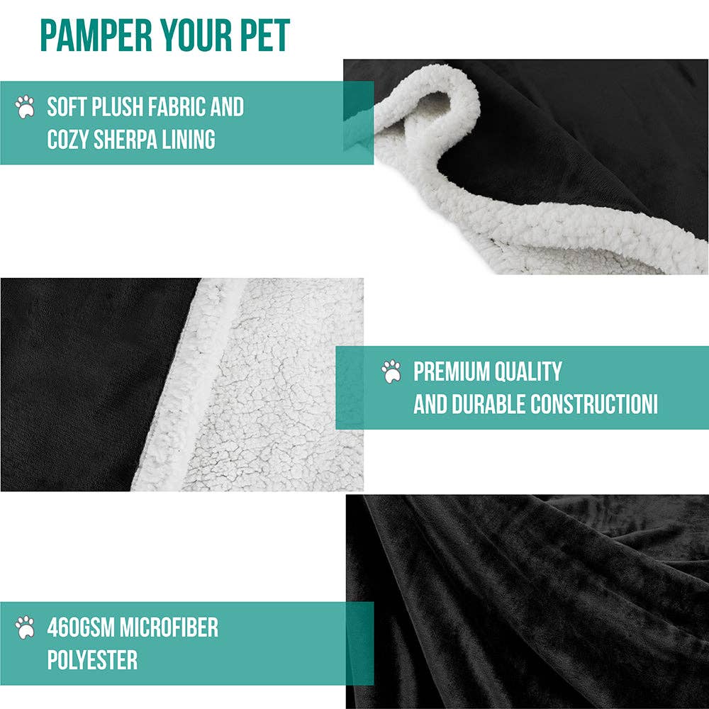 Fleece Pet Blanket: Checker Taupe / X-Large - 60" x 80"