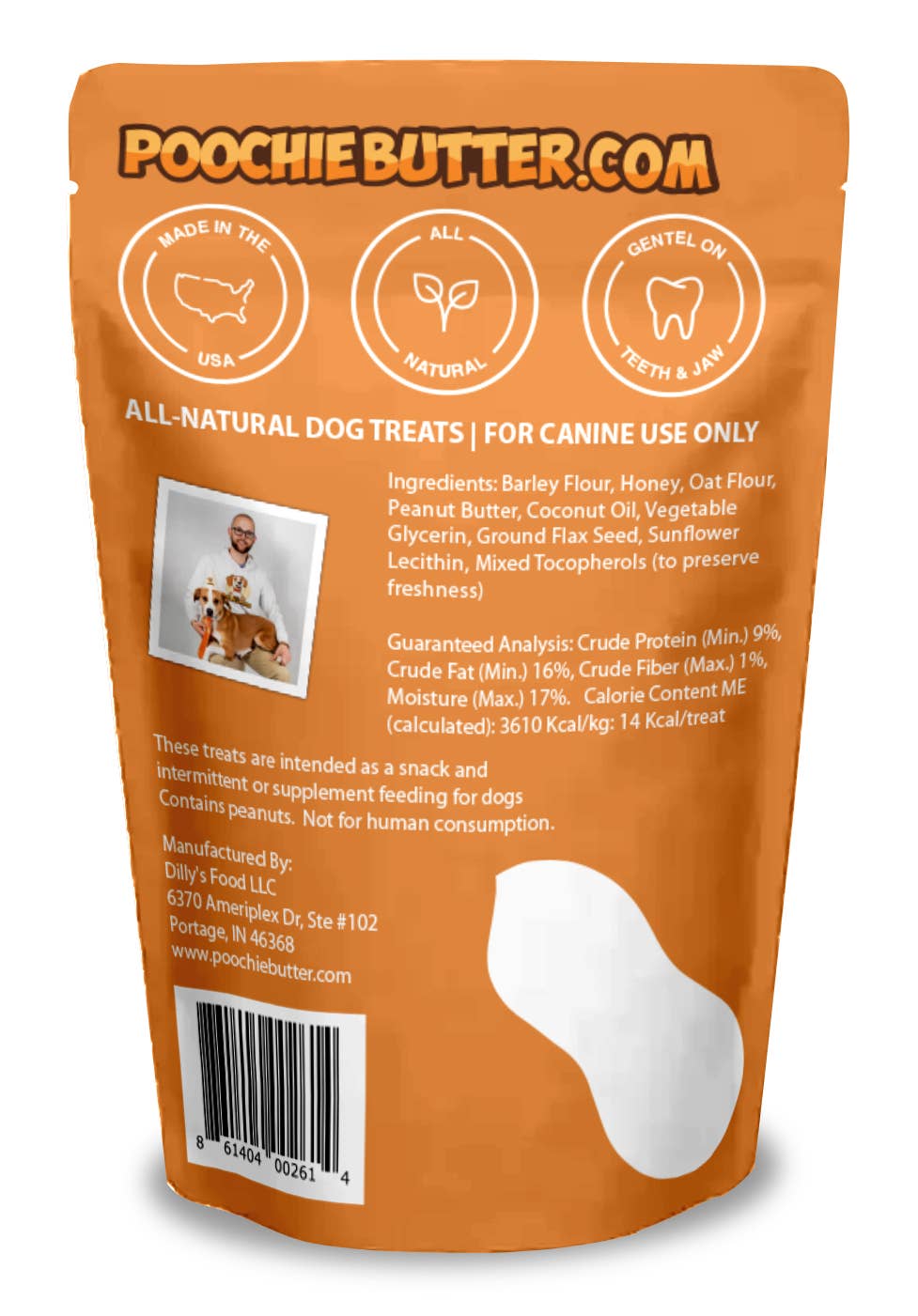 Peanut Butter Soft & Chewy Dog Treats 8oz
