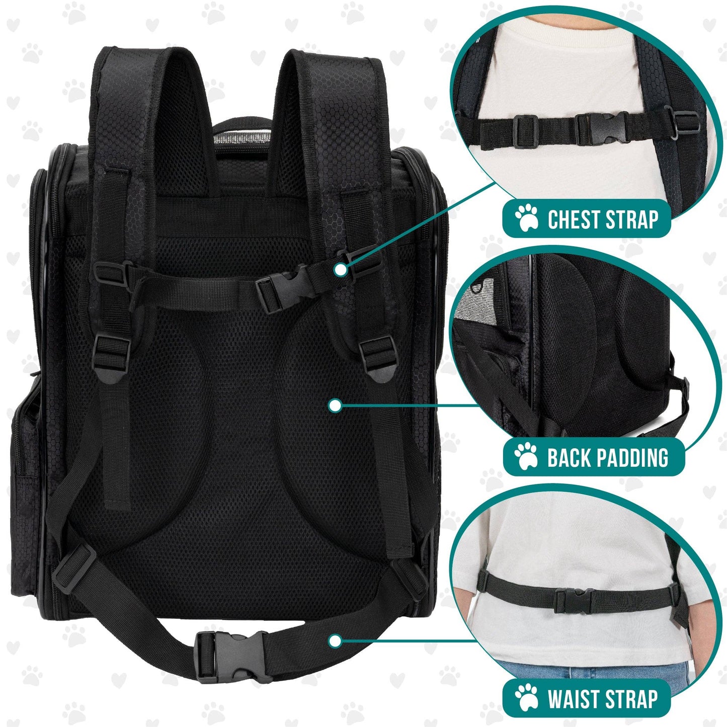 Ultimate 4 Way Entry Pet Carrier Backpack: Heather Purple / One Size - 14.5" x 11.5" x 18" (LxWxH)
