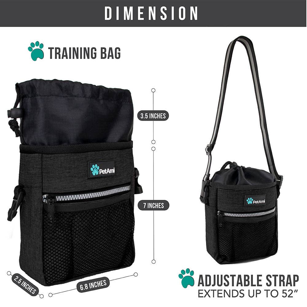 Everyday Dog Treat Training Pouch Bag: Heather Turquoise / One Size - 7" x 6.8" x 2.5" (LxWxH)