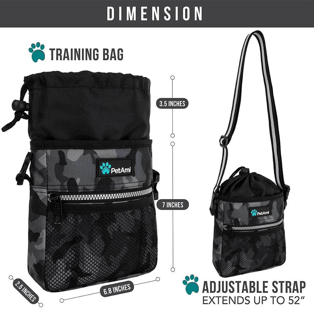 Everyday Dog Treat Training Pouch Bag: Heather Gray / One Size - 7" x 6.8" x 2.5" (LxWxH)