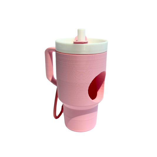 Tumbler Dog Waste Bag Holder: Pink