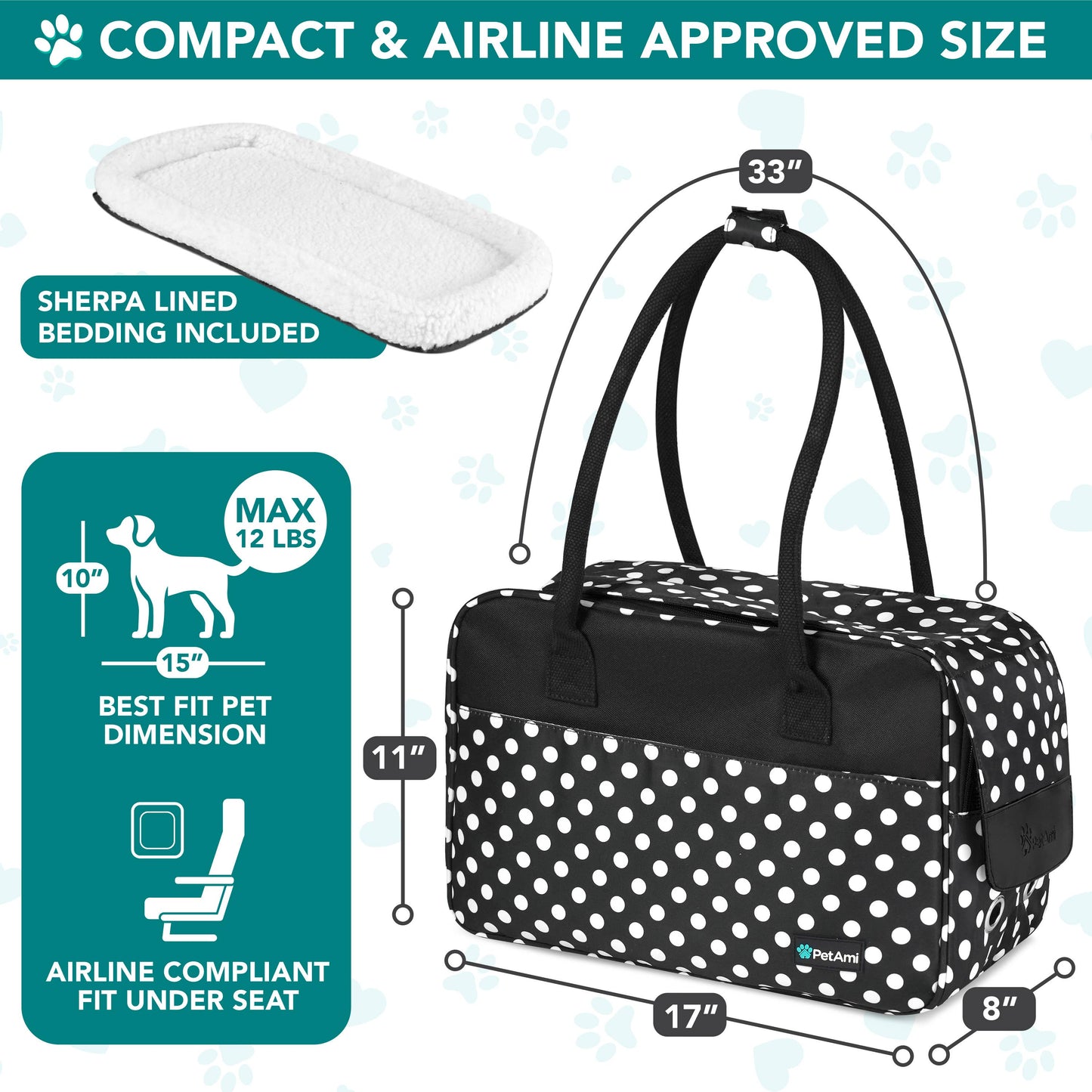 Stylish Handbag Purse Pet Carrier: Heather Gray / One Size - 17" x 8" x 11" (LxWxH)