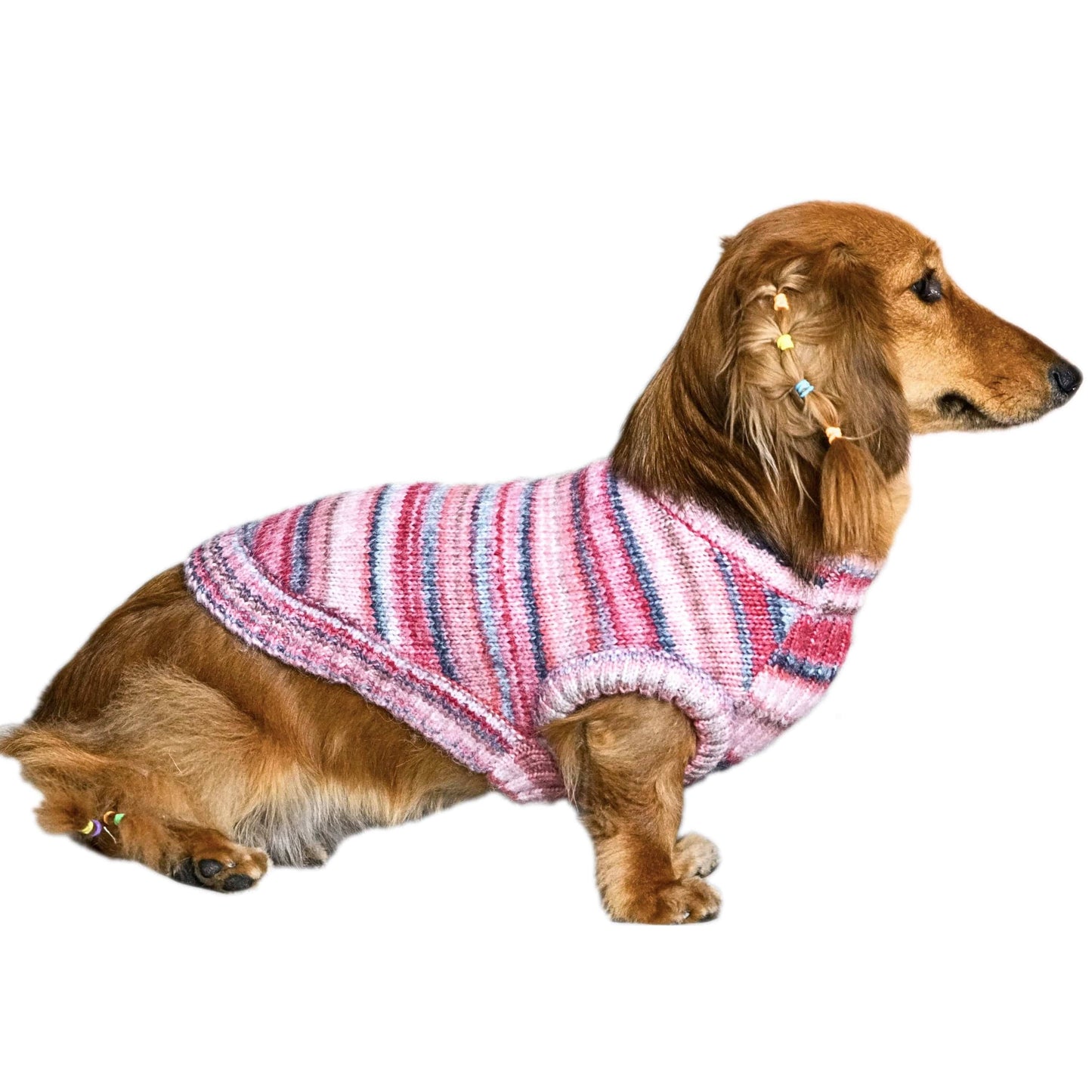 Custom-knit & Dyed Cozy Soft Gradient Yarn Crew Neck Sweater: Serene Blue / 16“