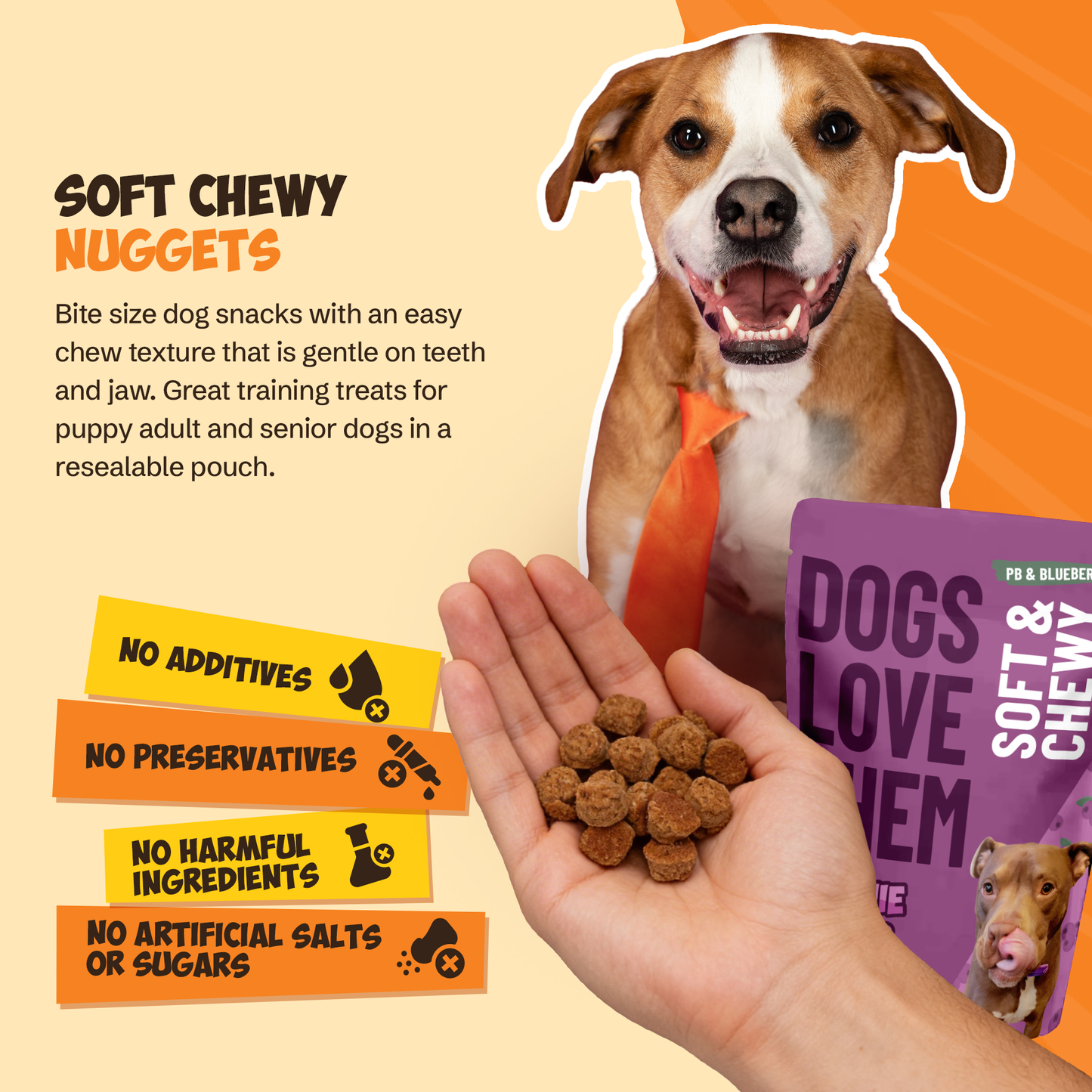 Peanut Butter Soft & Chewy Dog Treats 8oz