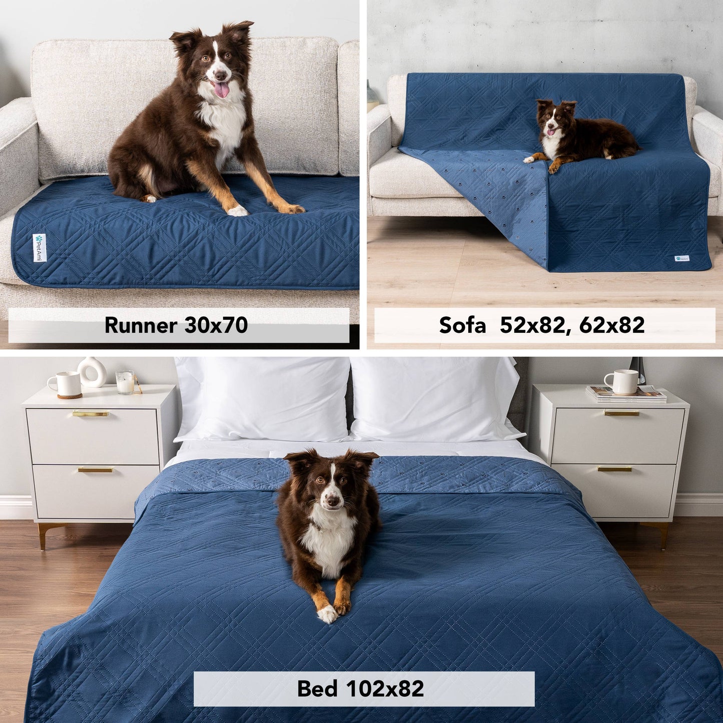 Waterproof Pet Furniture Cover Couch Protector: Charcoal / X-Large - 82" x 102"