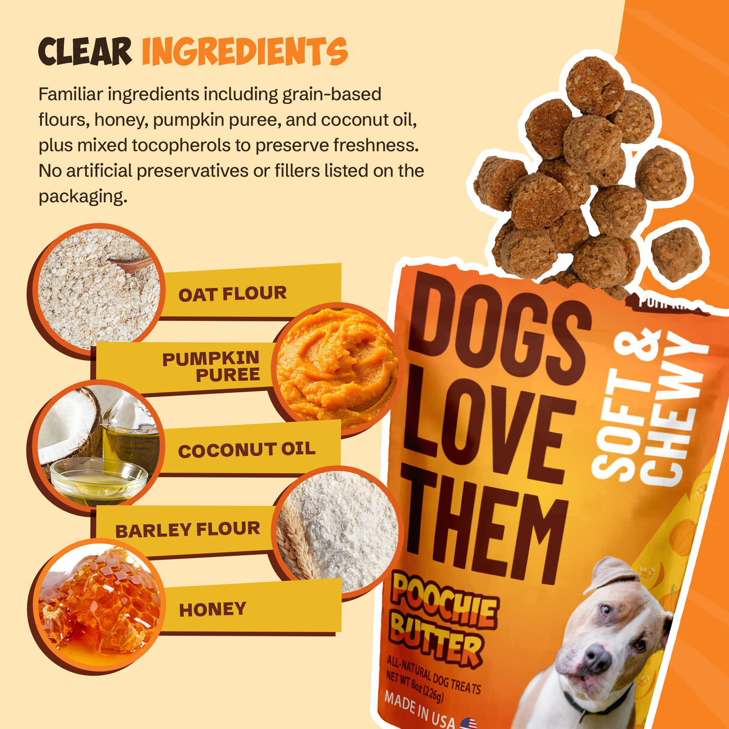 Pumpkin Soft & Chewy Dog Treats 8oz