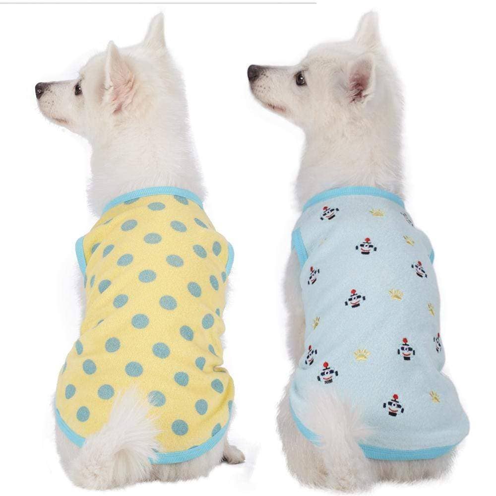 Pajamas | Affection Sleep & Play Dog Shirts, 2 Pack: Pastel Blue / 10"
