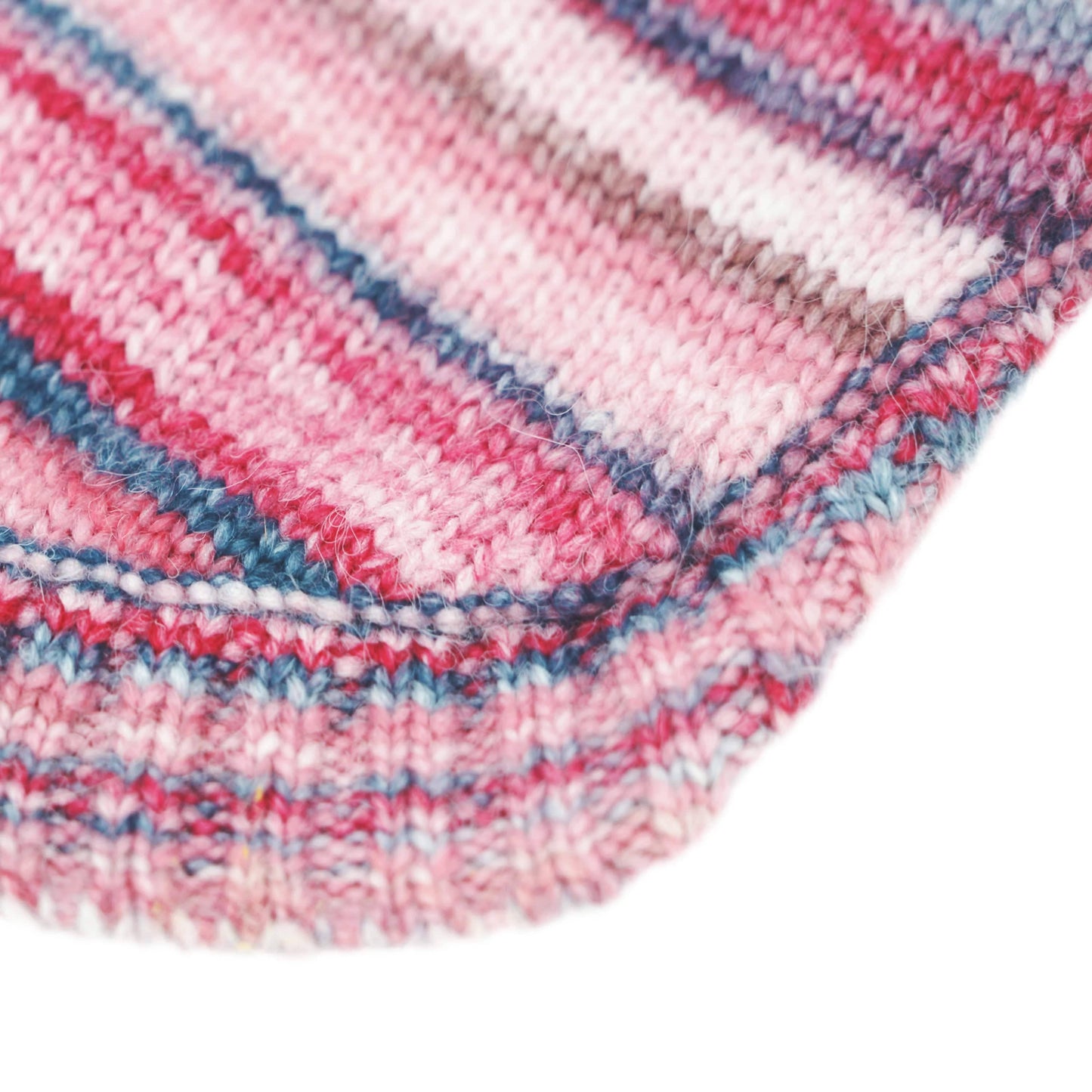 Custom-knit & Dyed Cozy Soft Gradient Yarn Crew Neck Sweater: Raspberry Blend / 12“