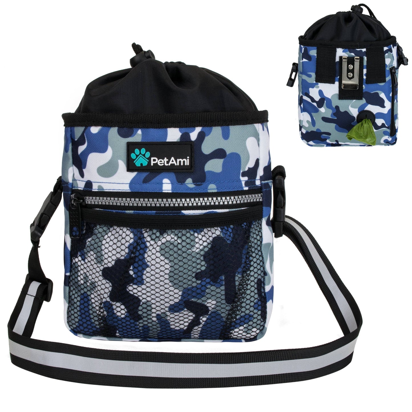 Everyday Dog Treat Training Pouch Bag: Heather Gray / One Size - 7" x 6.8" x 2.5" (LxWxH)