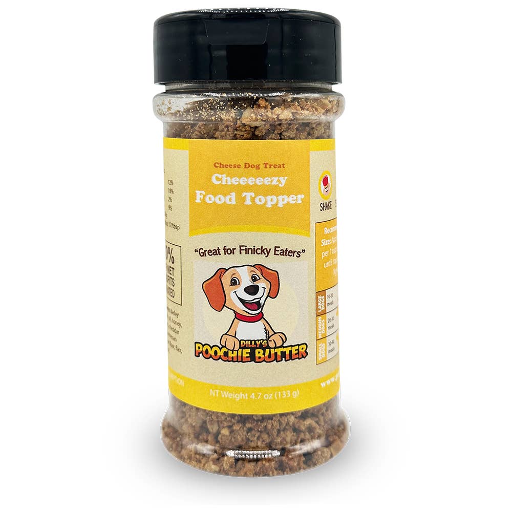 Dog Food Topper & Sprinkle Meal Enhancer 3.7oz: Cheese & Bacon