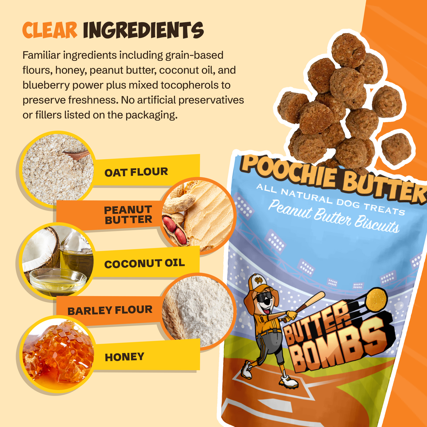 Peanut Butter Soft & Chewy Dog Treats 8oz