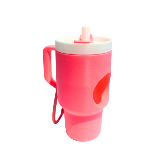Tumbler Dog Waste Bag Holder: Hot Pink