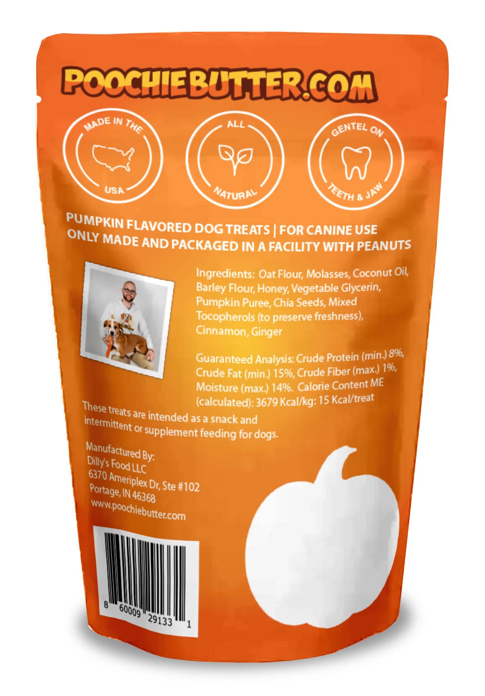 Pumpkin Soft & Chewy Dog Treats 8oz