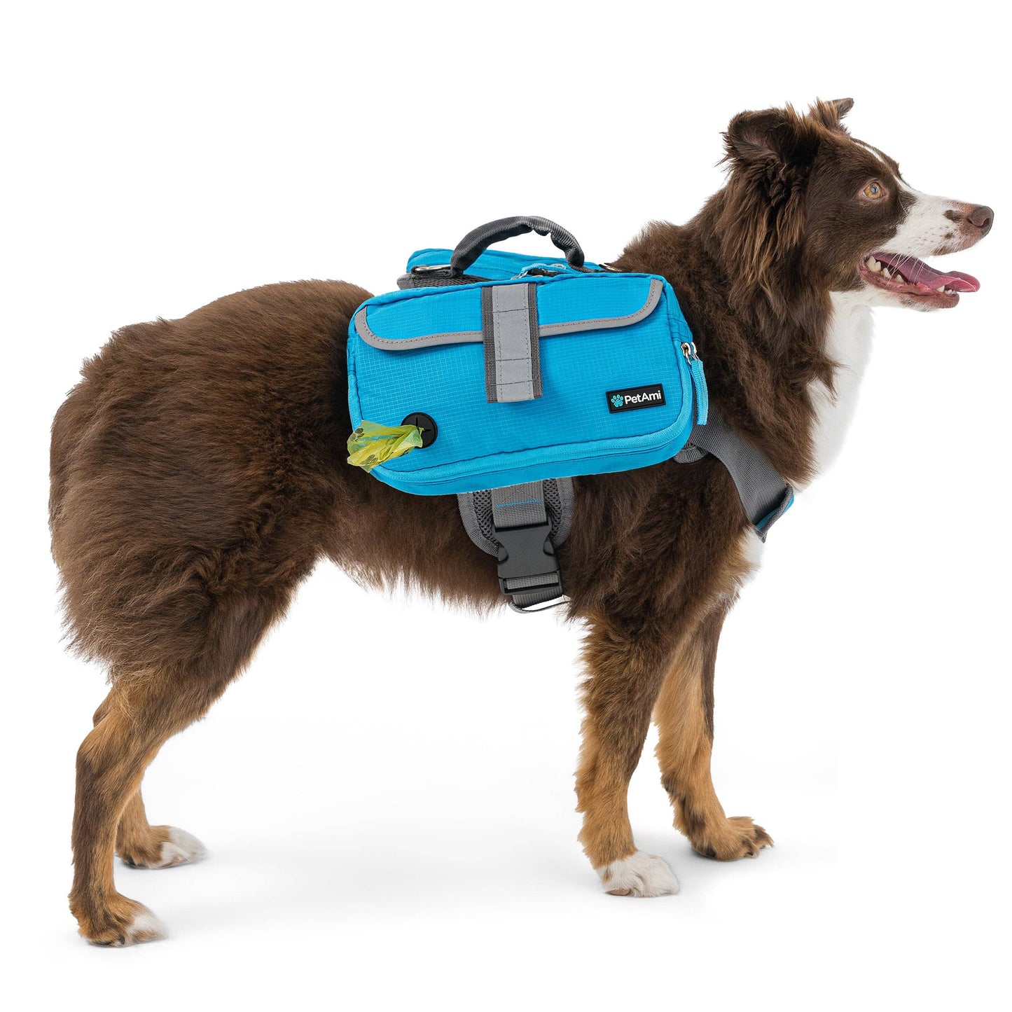 Deluxe Dog Harness Saddle Bag Backpack: Orange / Large