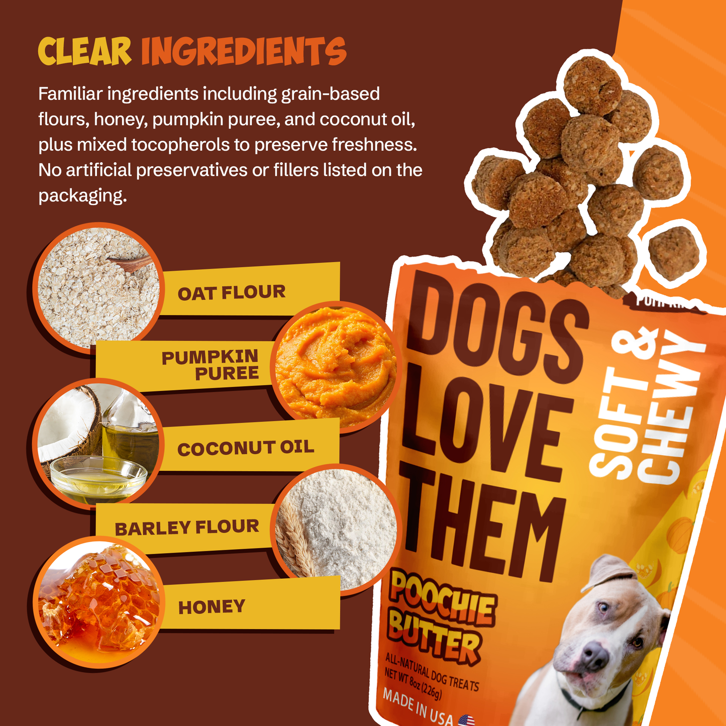 Pumpkin Soft & Chewy Dog Treats 8oz