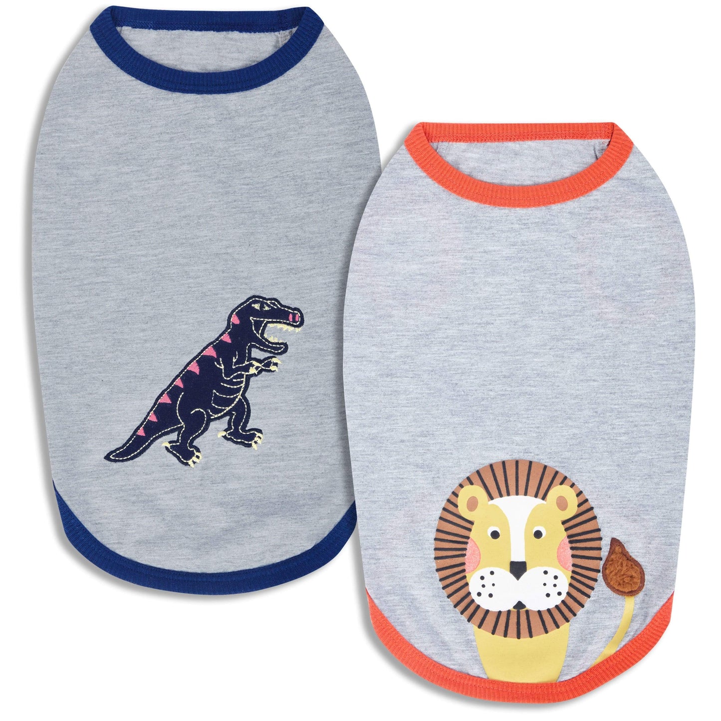 2 Style Dog T-Shirts American Flag / Forest Fun Combo 2Pack: National Pride / 10"
