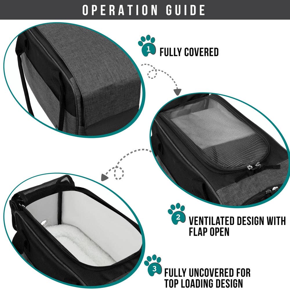 Stylish Handbag Purse Pet Carrier: Polka Dot Black / One Size - 17" x 8" x 11" (LxWxH)