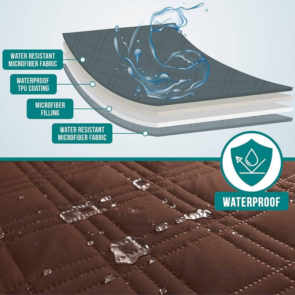 Waterproof Pet Furniture Cover Couch Protector: Charcoal / X-Large - 82" x 102"