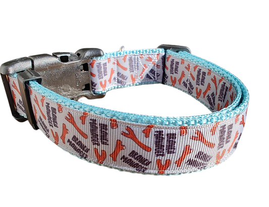 Branch Manager Light Blue Nylon Dog Collar, Leash: 6 Ft Leash