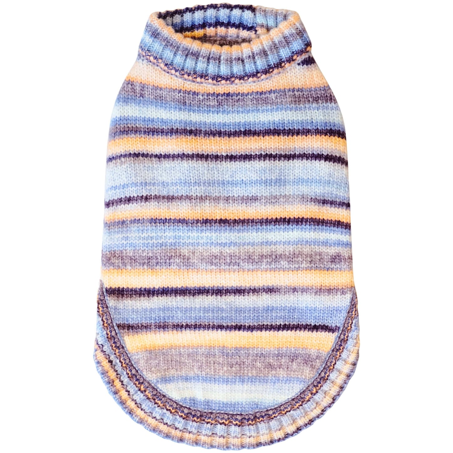 Custom-knit & Dyed Cozy Soft Gradient Yarn Crew Neck Sweater: Raspberry Blend / 10”