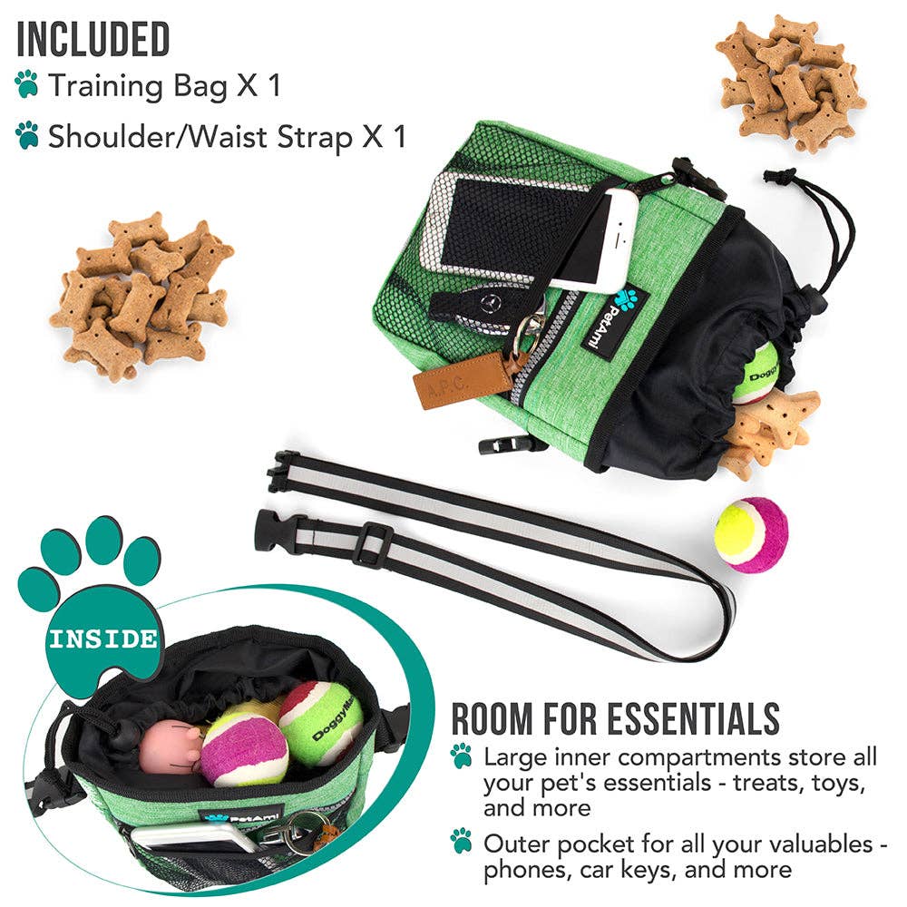 Everyday Dog Treat Training Pouch Bag: Heather Gray / One Size - 7" x 6.8" x 2.5" (LxWxH)