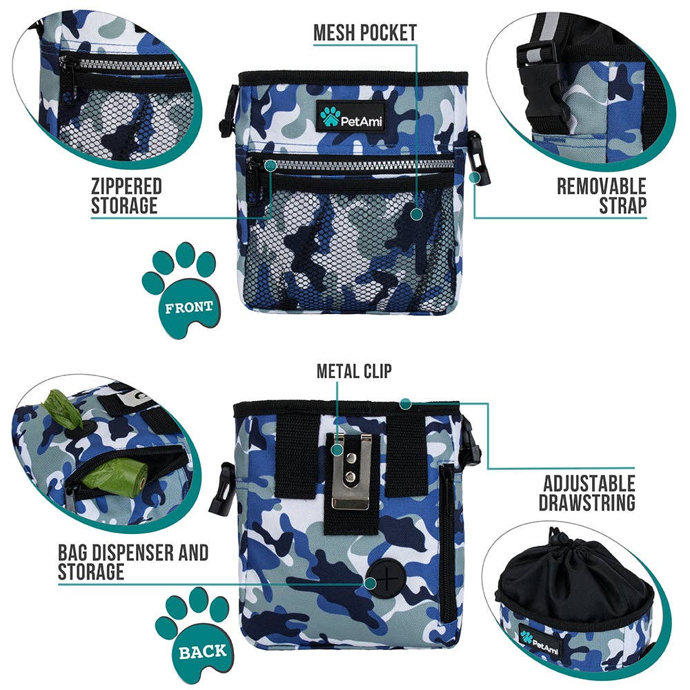 Everyday Dog Treat Training Pouch Bag: Heather Gray / One Size - 7" x 6.8" x 2.5" (LxWxH)