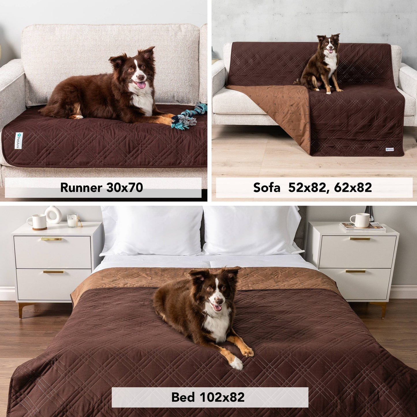 Waterproof Pet Furniture Cover Couch Protector: Gray / X-Large - 82" x 102"