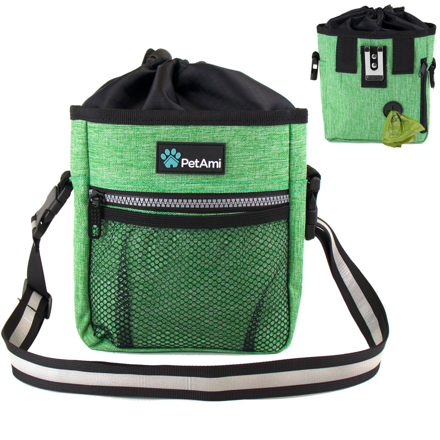 Everyday Dog Treat Training Pouch Bag: Heather Gray / One Size - 7" x 6.8" x 2.5" (LxWxH)
