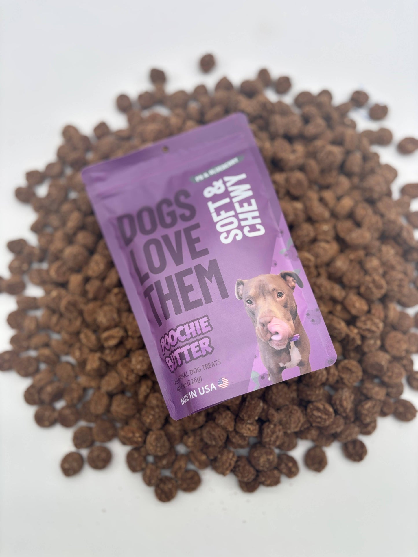 Peanut Butter & Blueberry Soft Chewy Dog Treats 8oz