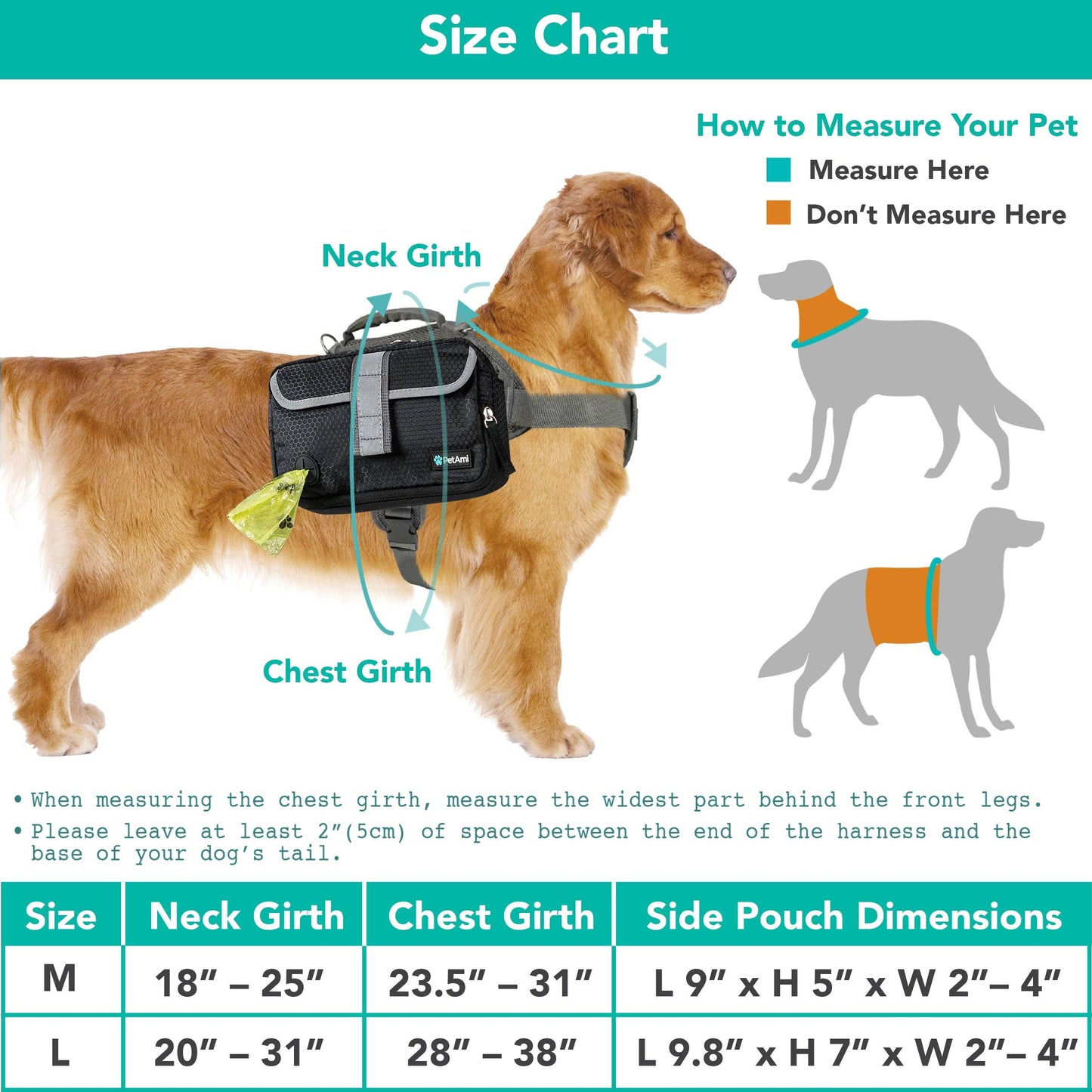Deluxe Dog Harness Saddle Bag Backpack: Tan / Large