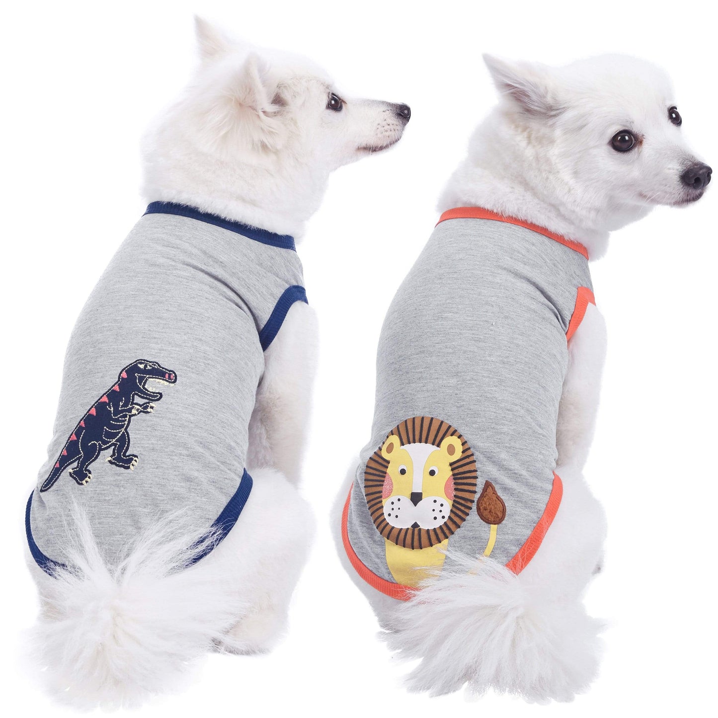 2 Style Dog T-Shirts American Flag / Forest Fun Combo 2Pack: National Pride / 10"