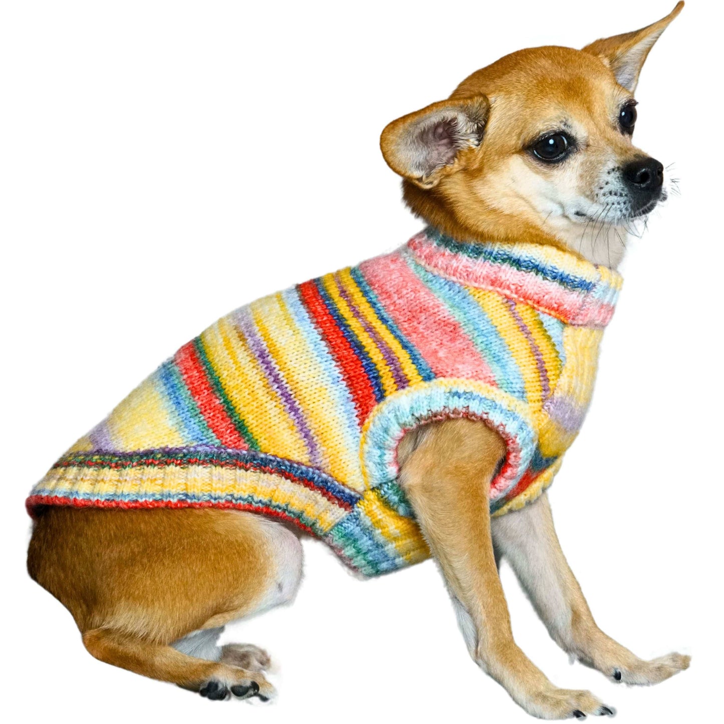 Custom-knit & Dyed Cozy Soft Gradient Yarn Crew Neck Sweater: Serene Blue / 14”