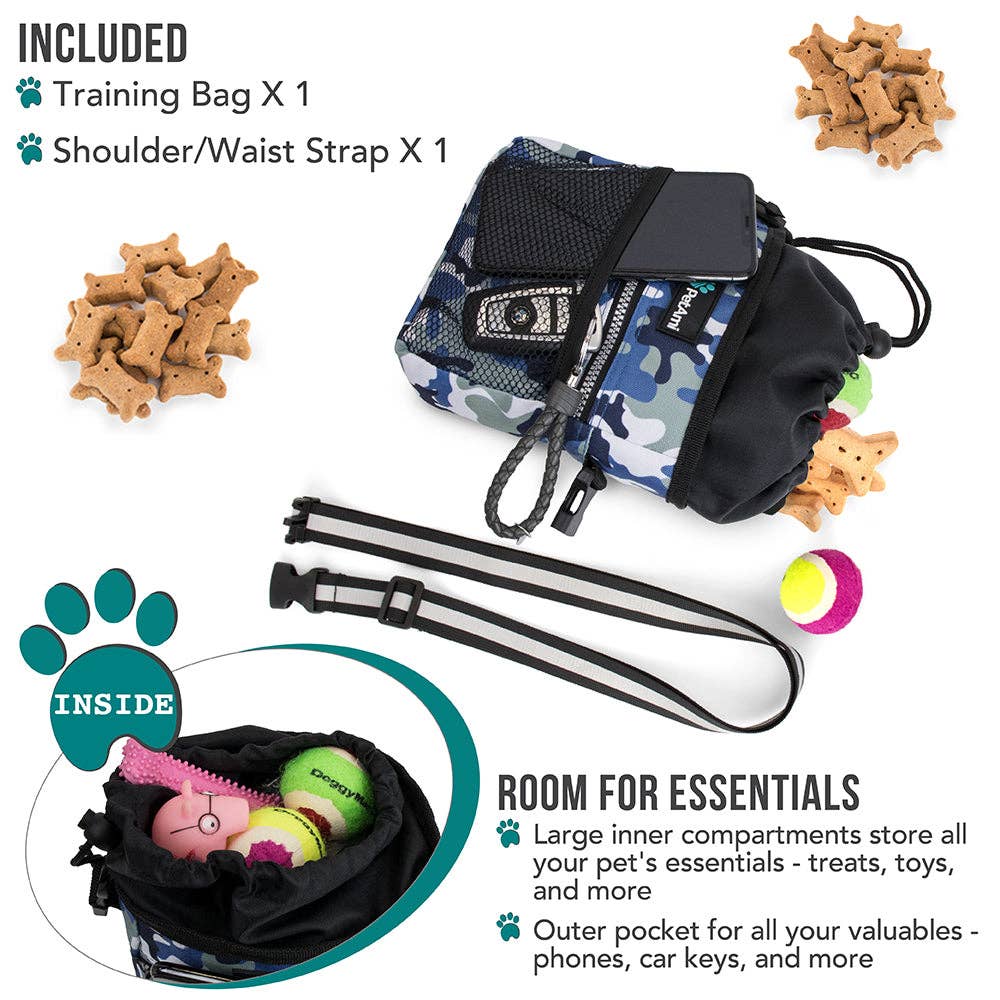 Everyday Dog Treat Training Pouch Bag: Heather Gray / One Size - 7" x 6.8" x 2.5" (LxWxH)