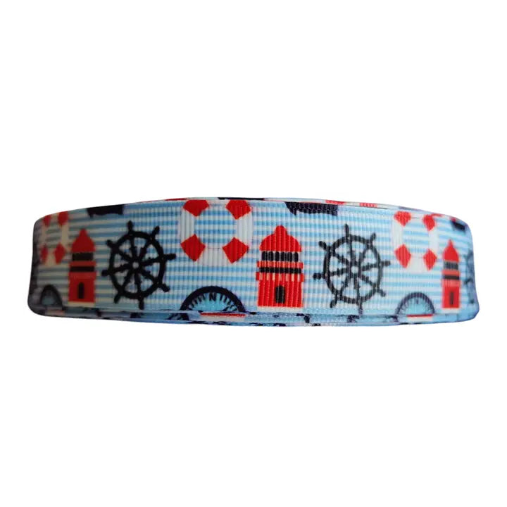 Lighthouse Nylon Dog Collar/ Meduim