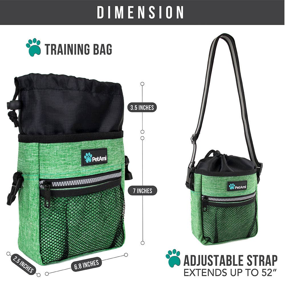 Everyday Dog Treat Training Pouch Bag: Heather Turquoise / One Size - 7" x 6.8" x 2.5" (LxWxH)