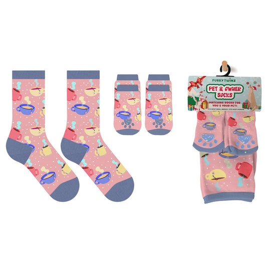 Matching Pet And Owner Fun Socks - HOT COCOA