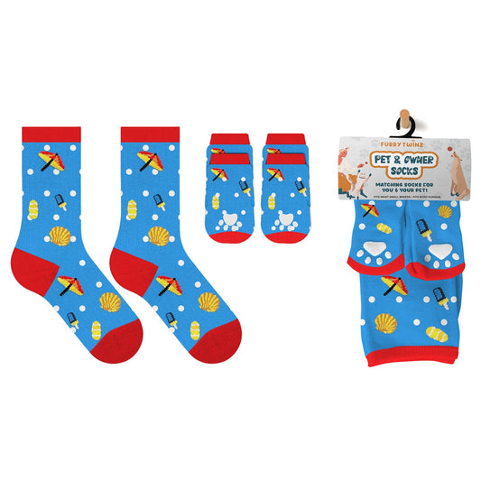 Matching Pet And Human Fun Socks - Summer Vibes