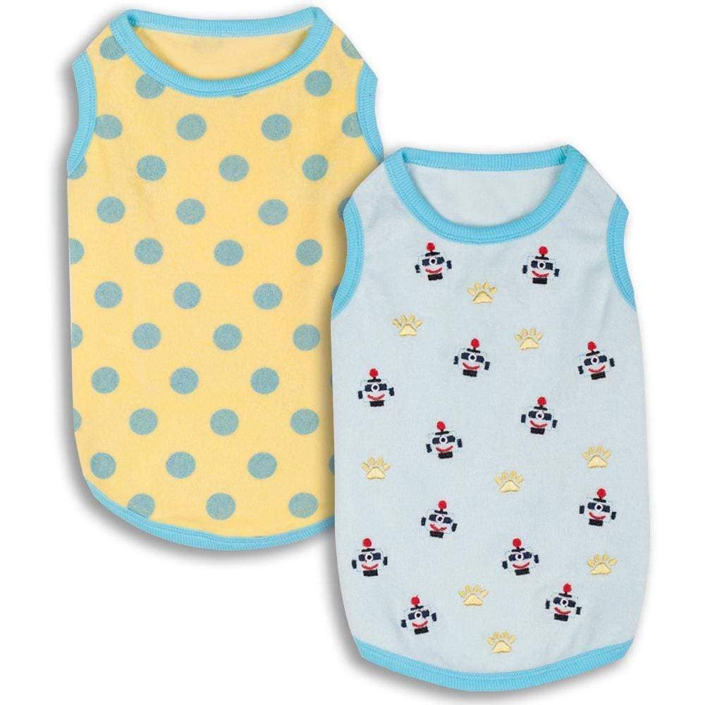 Pajamas | Affection Sleep & Play Dog Shirts, 2 Pack: Pastel Blue / 16"