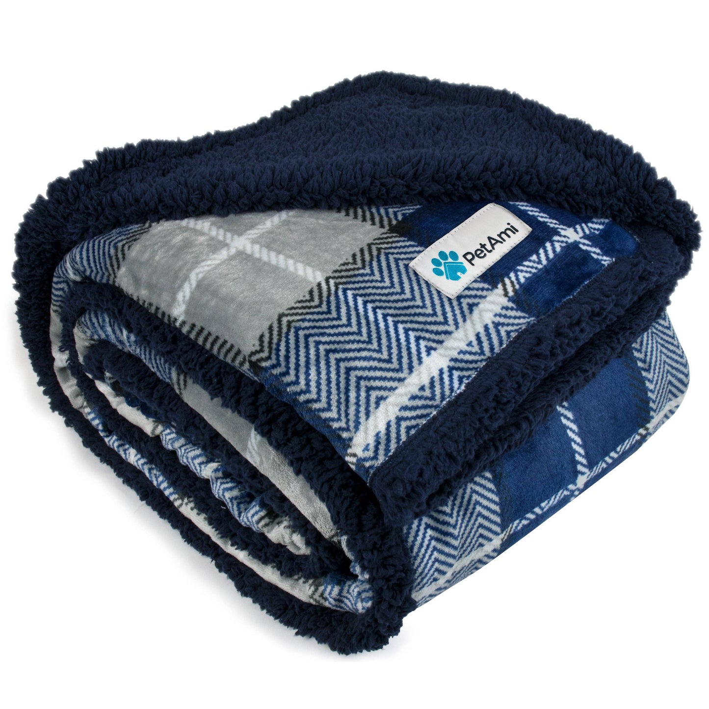 Fleece Pet Blanket: Checker Charcoal / X-Large - 60" x 80"