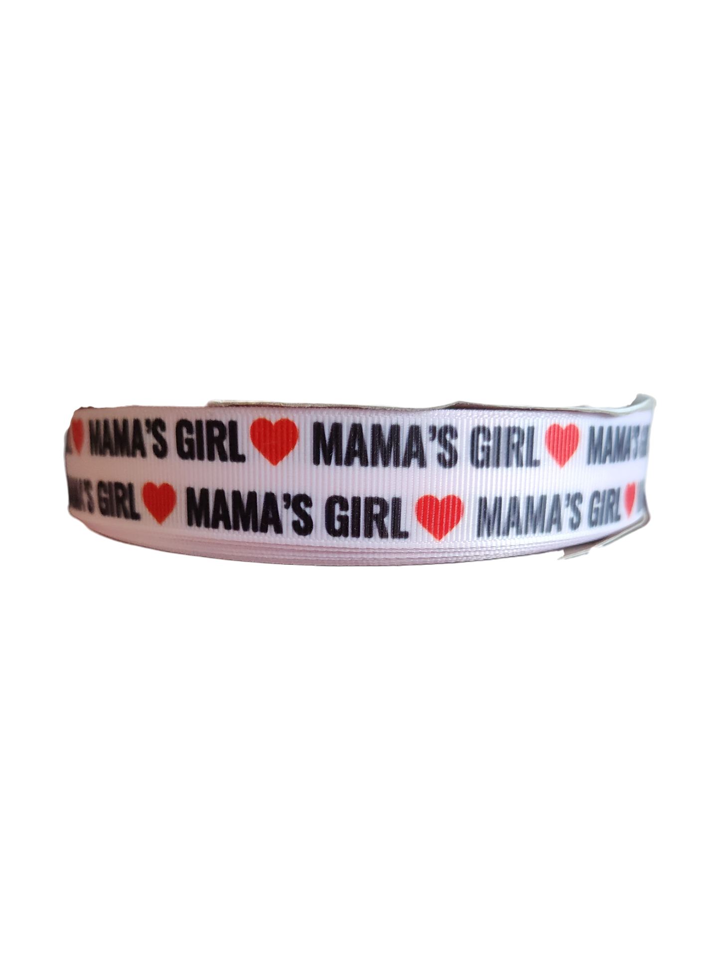 Mama's Girl Pink Nylon Dog Collar: Plastic Buckle / Medium